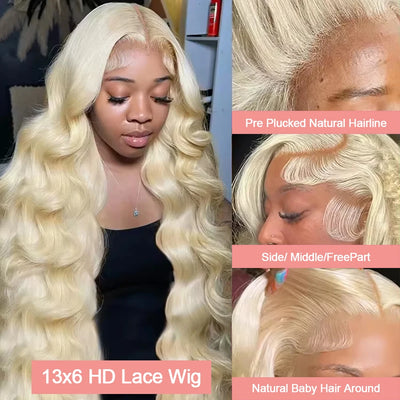613 Honey Blonde Body Wave Wig HD Lace Front Human Hair Wig