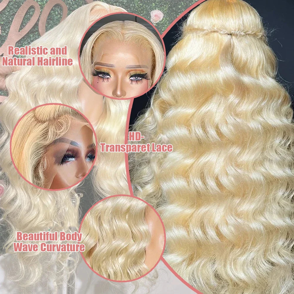 613 Honey Blonde Body Wave Wig HD Lace Front Human Hair Wig