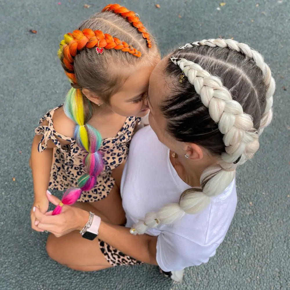 Synthetic Jumbo Braids Hair – 24 Inch Afro Ombre Kanekalon Extensions