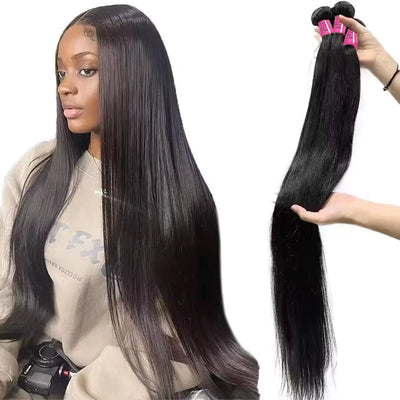 Brazilian Straight Hair Bundles – 10A Raw Human Hair