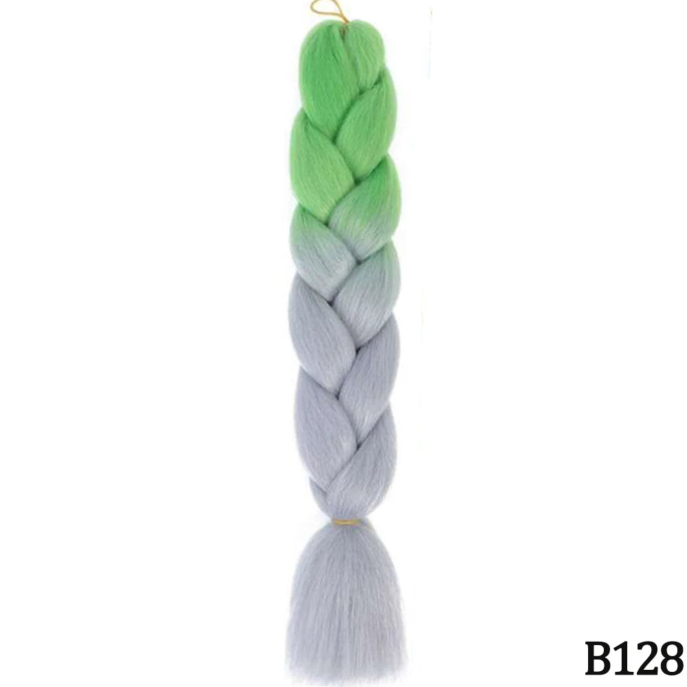 Synthetic Jumbo Braids Hair – 24 Inch Afro Ombre Kanekalon Extensions