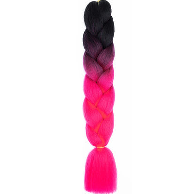 Synthetic Jumbo Braids Hair – 24 Inch Afro Ombre Kanekalon Extensions