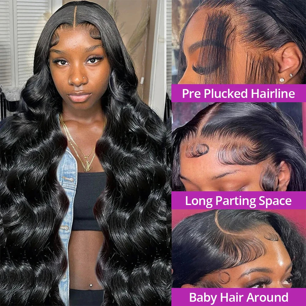 300% Density Body Wave Wig 13x4/13x6/7x5 HD Lace, 40-50 Inch