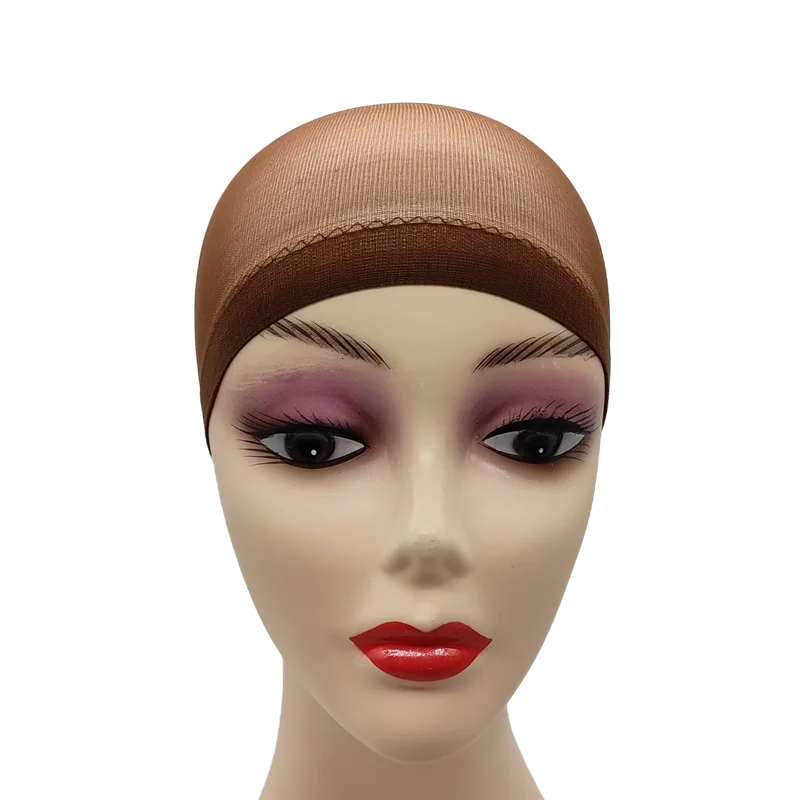 2pcs Stocking Wig Caps – Black & Brown Stretch Mesh Hair Nets