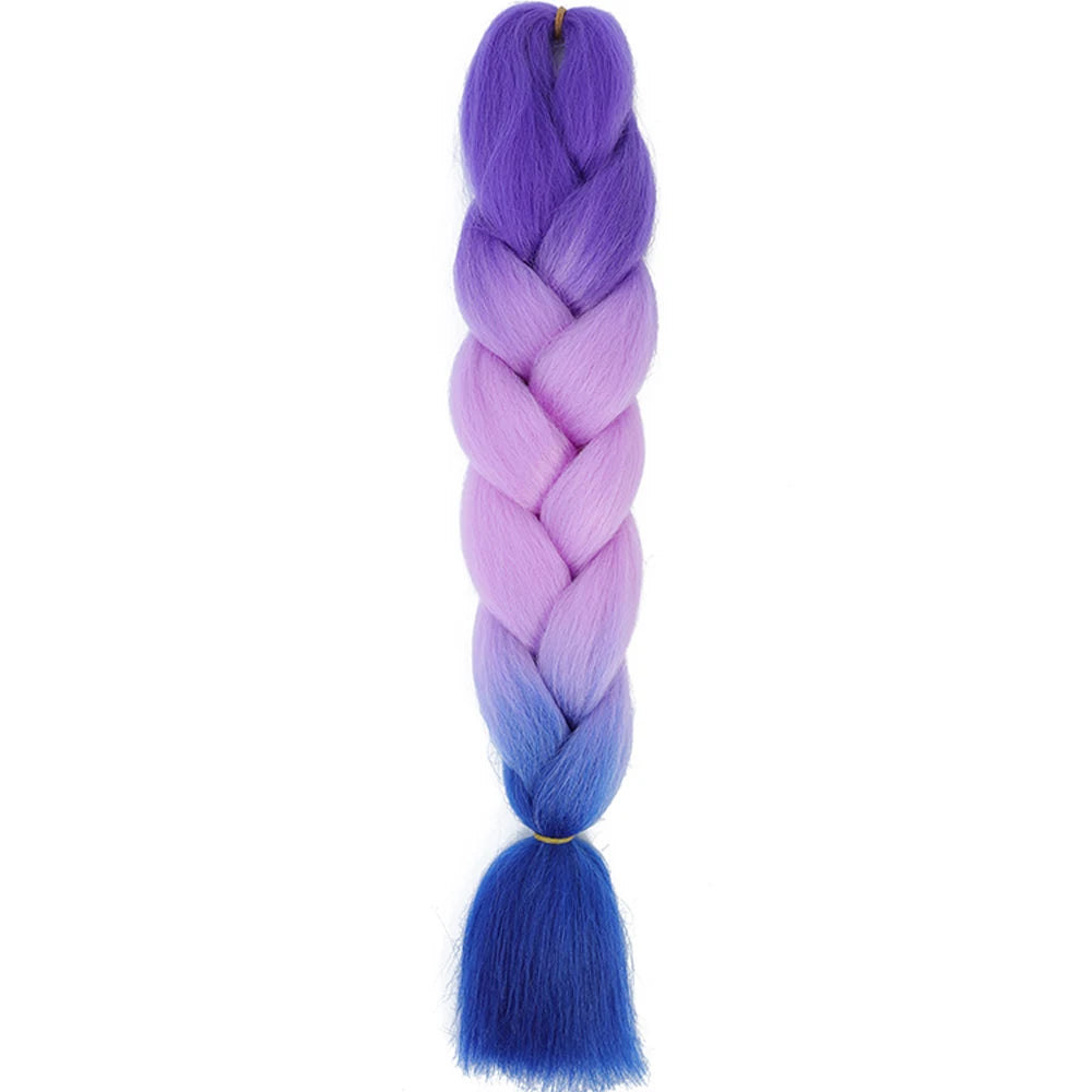 Synthetic Jumbo Braids Hair – 24 Inch Afro Ombre Kanekalon Extensions