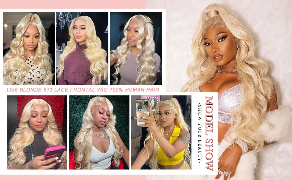 613 Honey Blonde Body Wave Wig HD Lace Front Human Hair Wig