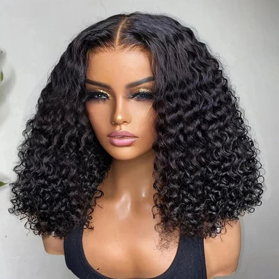 Ready to Go Glueless Curly Bob Wig Lace Front Human Hair Wig