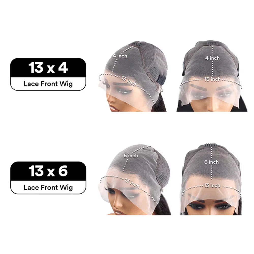 Pre-plucked Orange Deep Water Wave HD Lace Front Wig