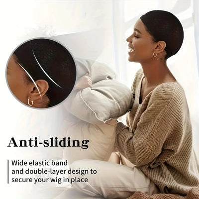 Black Open End Mesh Wig Caps – Long Weaving Caps, Pack of 6