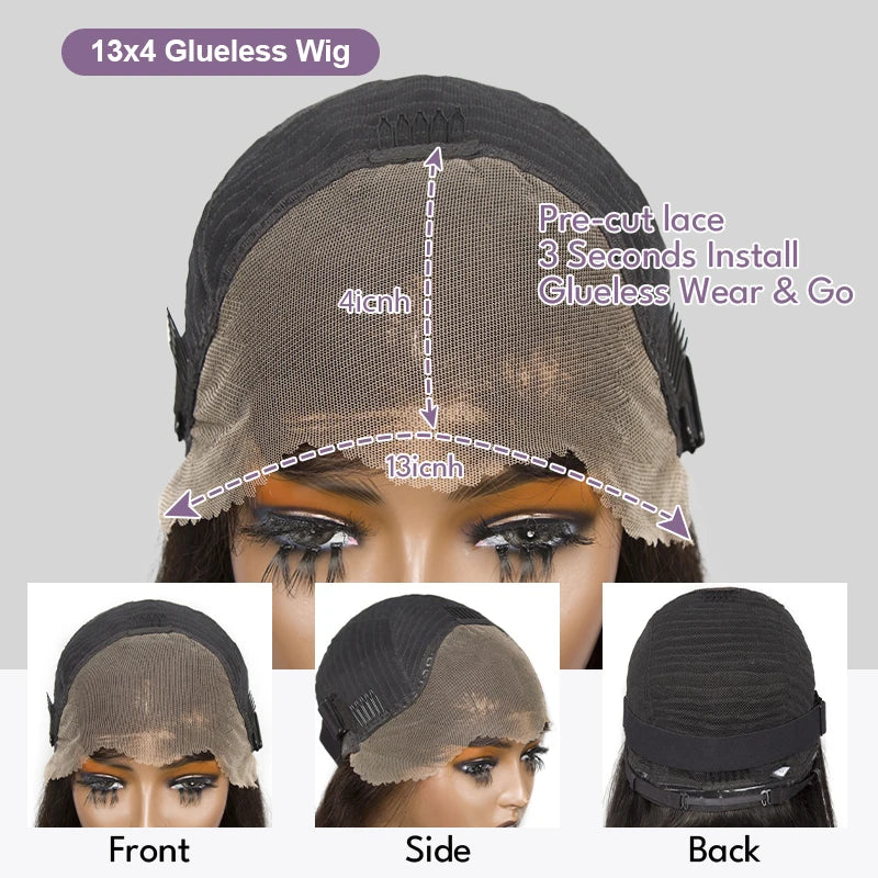 Ready to Go Glueless Curly Bob Wig Lace Front Human Hair Wig