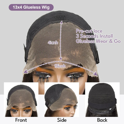 Ready to Go Glueless Curly Bob Wig Lace Front Human Hair Wig