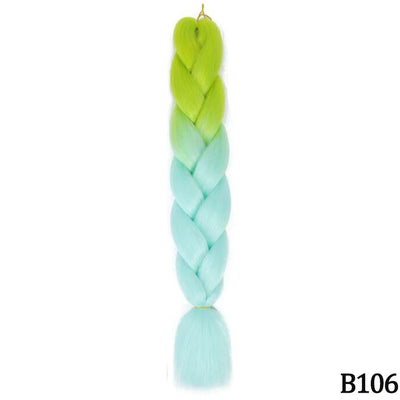 Synthetic Jumbo Braids Hair – 24 Inch Afro Ombre Kanekalon Extensions