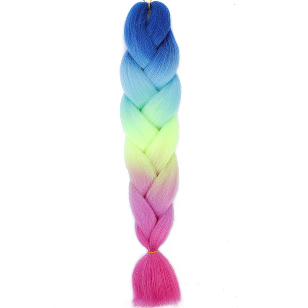 Synthetic Jumbo Braids Hair – 24 Inch Afro Ombre Kanekalon Extensions