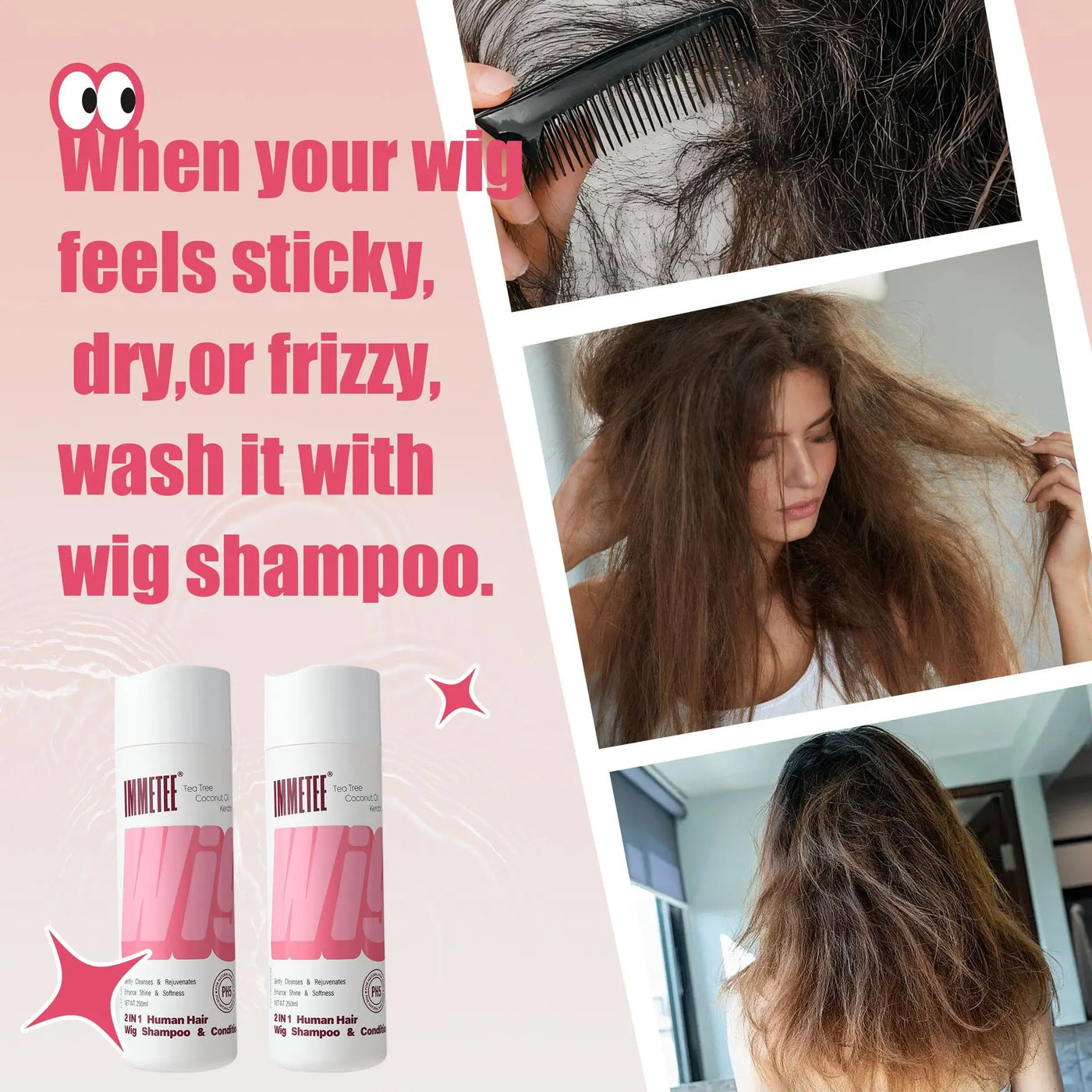 Professional Wig Shampoo – Clean & Nourish Human & Synthetic Hair Wigs