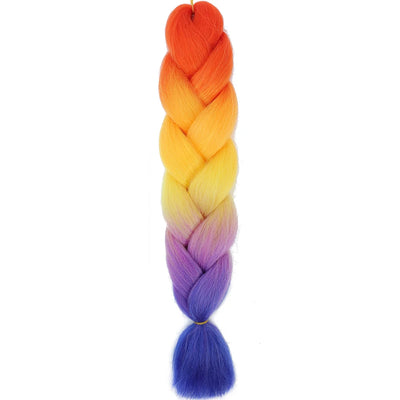 Synthetic Jumbo Braids Hair – 24 Inch Afro Ombre Kanekalon Extensions