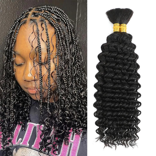 2 Bundles 14" Brazilian Deep Wave Braiding Hair