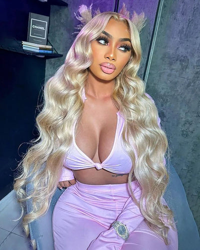613 Honey Blonde Body Wave Wig HD Lace Front Human Hair Wig