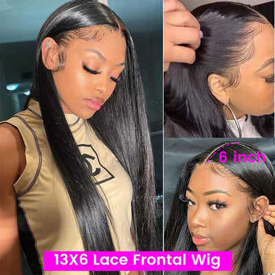 Bone Straight HD Lace Front Human Hair Wig1