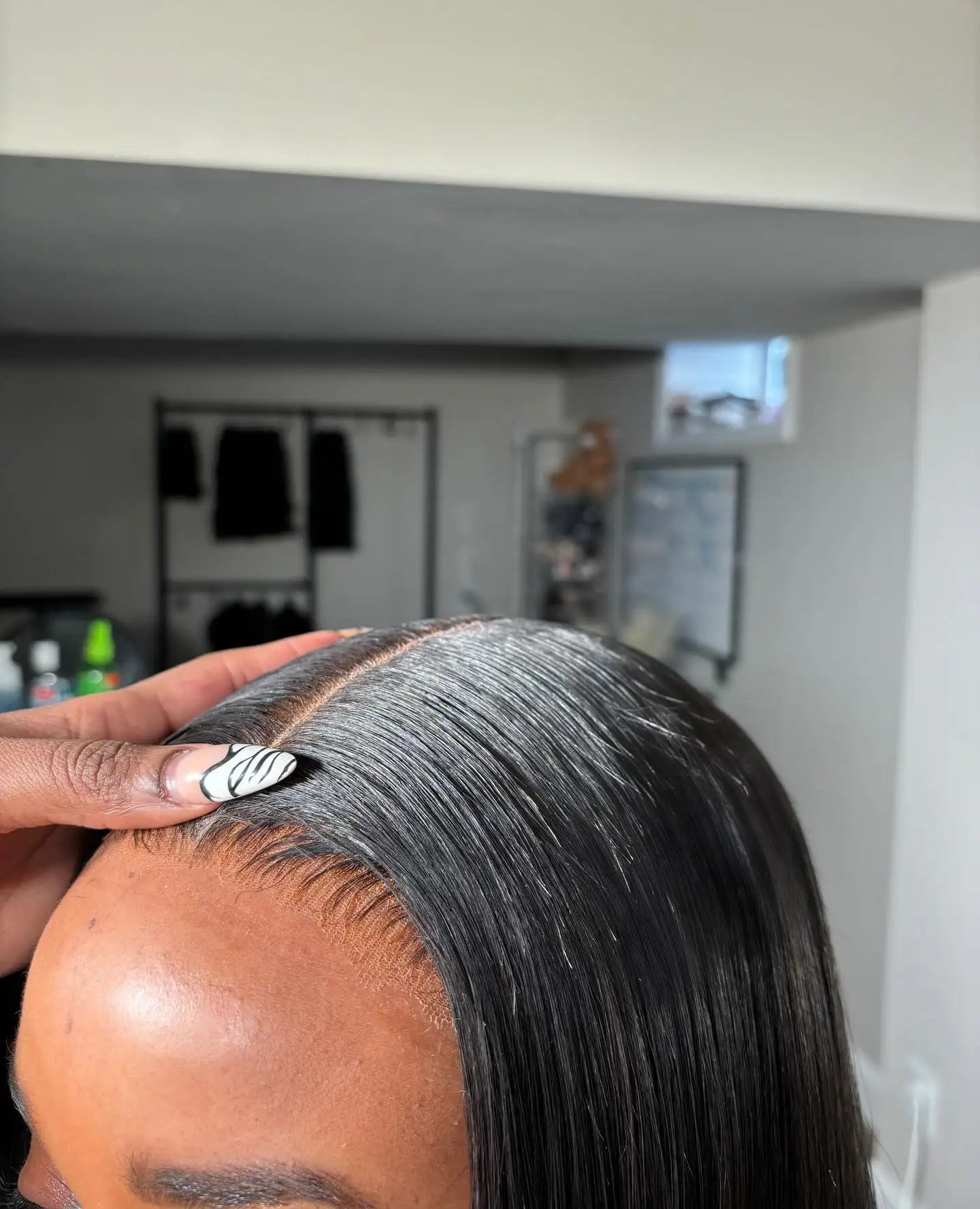 Extra Long Bone Straight Human Hair HD Lace Front Wig