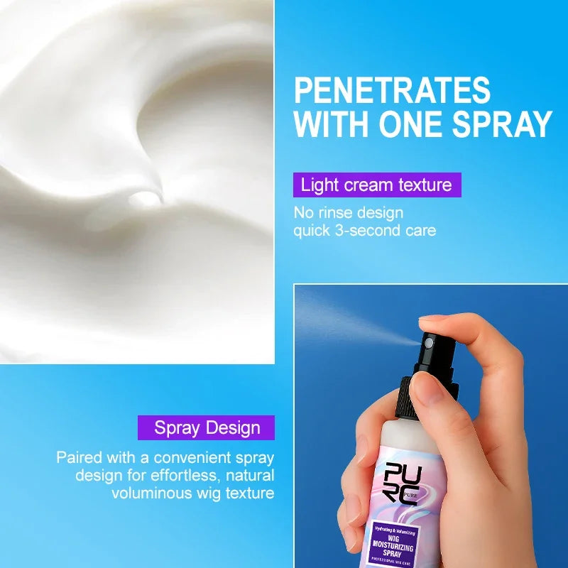 Wig Leave-In Conditioner – PURC Smoothing, Anti-Static, 100ml Spray