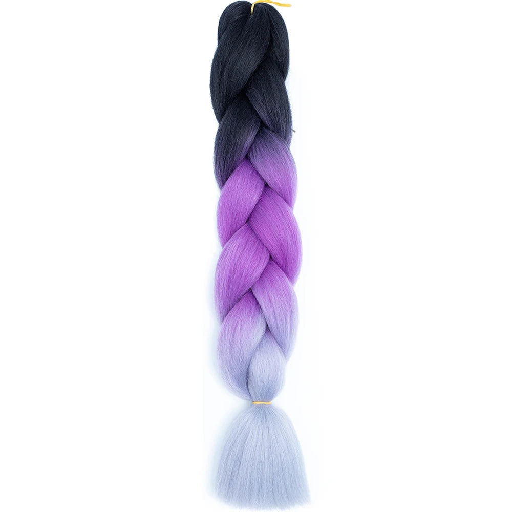 Synthetic Jumbo Braids Hair – 24 Inch Afro Ombre Kanekalon Extensions