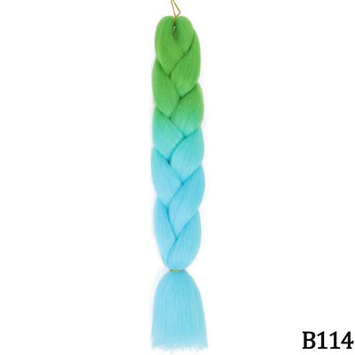 Synthetic Jumbo Braids Hair – 24 Inch Afro Ombre Kanekalon Extensions