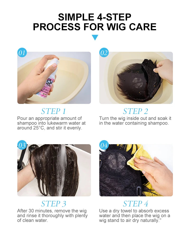 PURC 2-IN-1 Sulfate-Free Wig Shampoo – For Synthetic & Human Hair
