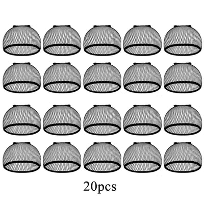 Black Open End Mesh Wig Caps – Long Weaving Caps, Pack of 6