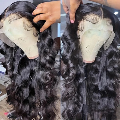 Transparent Lace Front Wig – Body Wave Human Hair, 200% Density