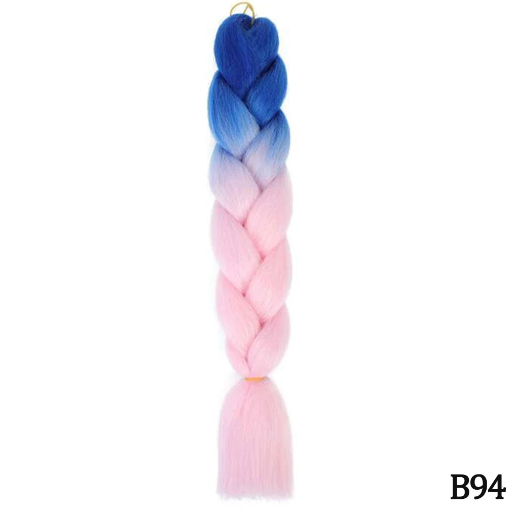 Synthetic Jumbo Braids Hair – 24 Inch Afro Ombre Kanekalon Extensions