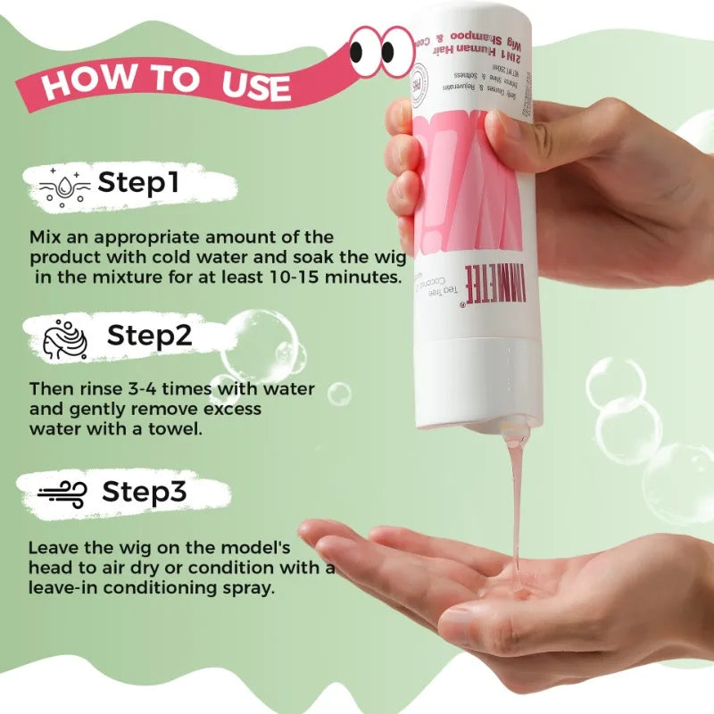 Professional Wig Shampoo – Clean & Nourish Human & Synthetic Hair Wigs