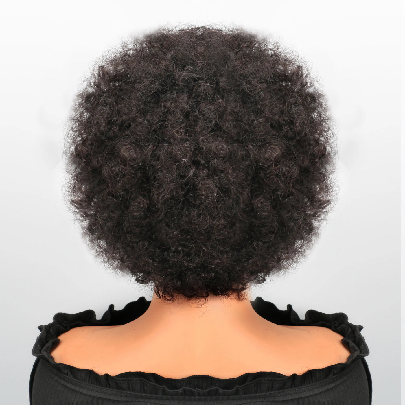Braided Afro Puff Wig – 13x4 Lace Front, Afro Kinky Curly Human Hair