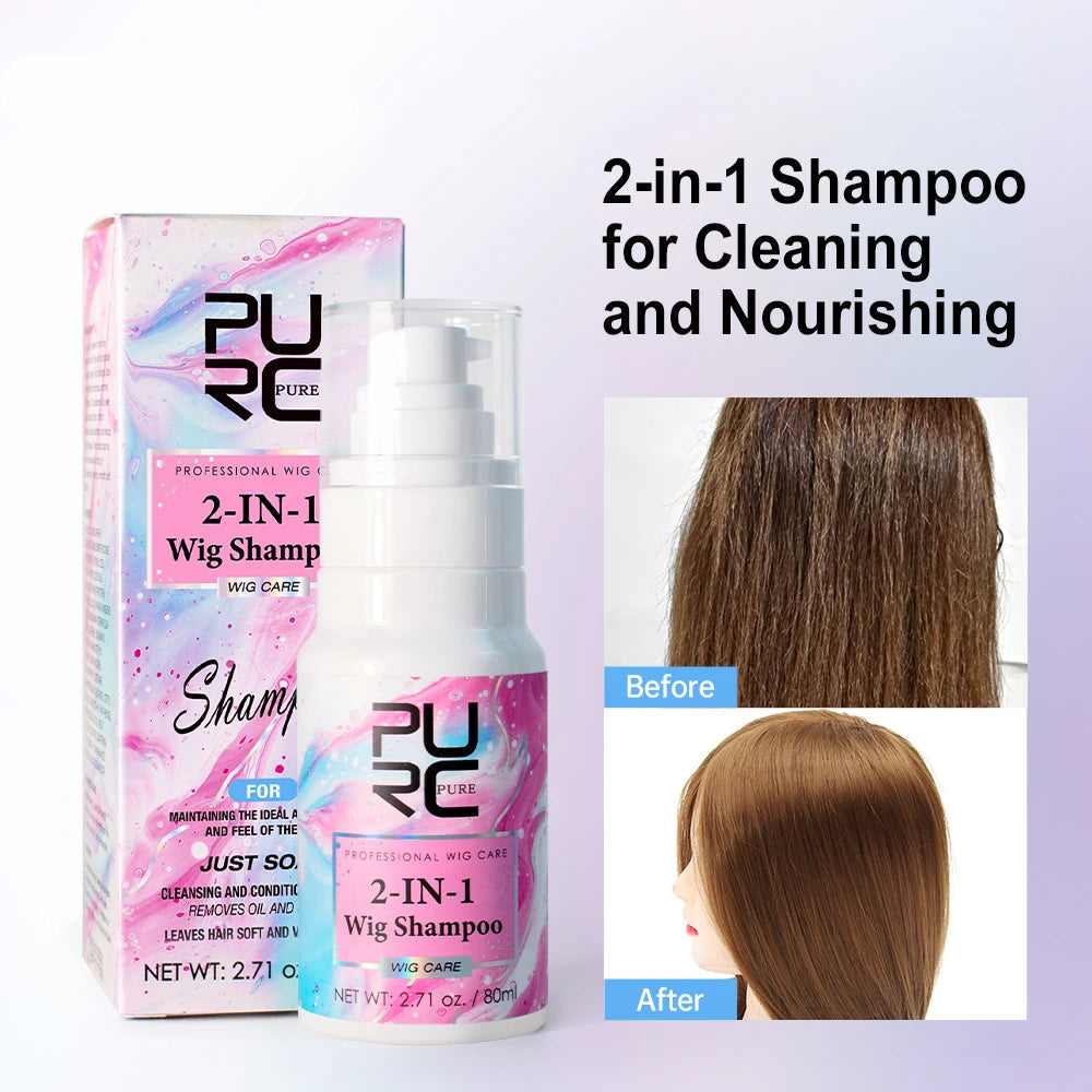 PURC 2-IN-1 Sulfate-Free Wig Shampoo – For Synthetic & Human Hair