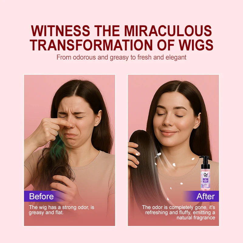 PURC Wig Fragrance Mousse & Hair Serum – Oil Control & Deep Cleansing