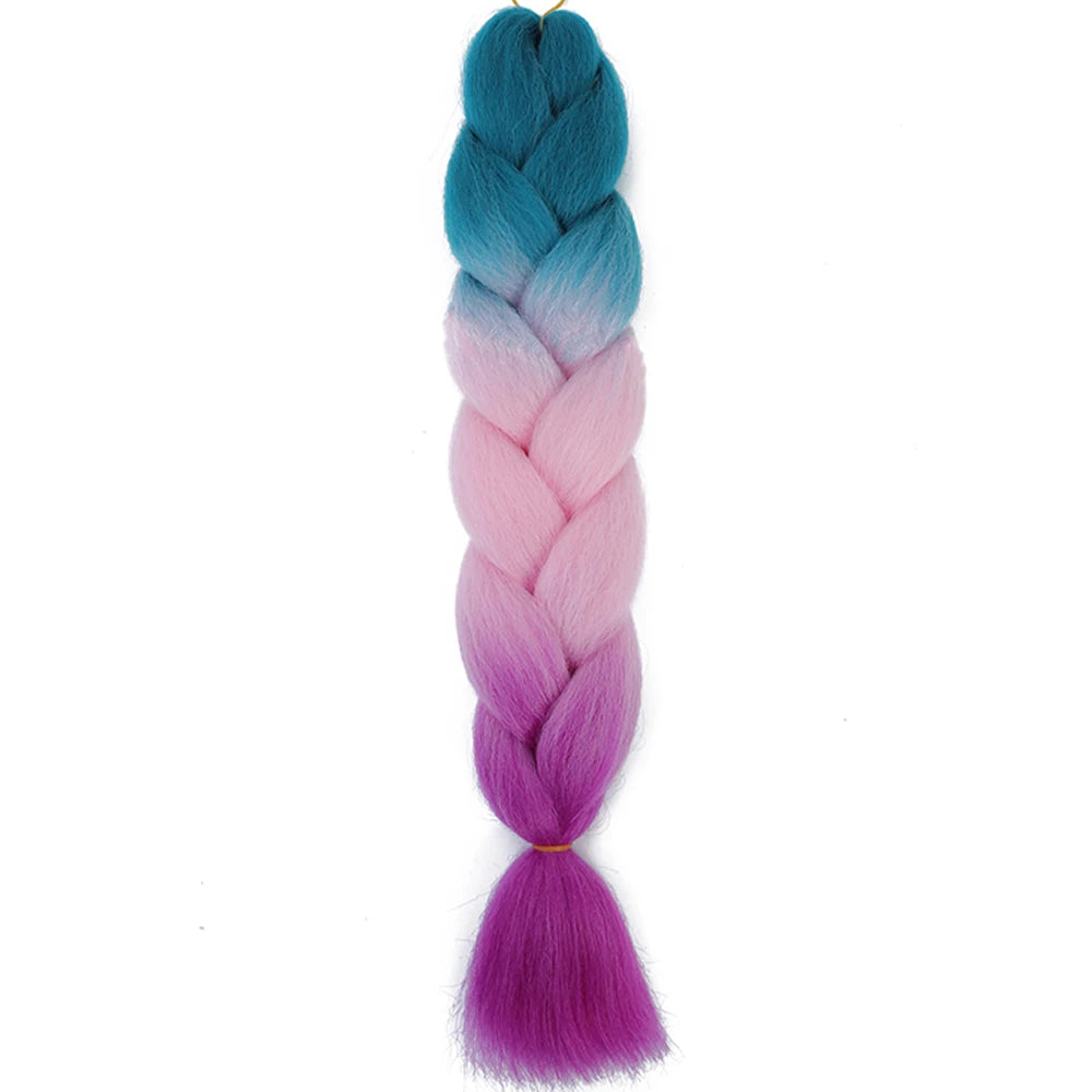 Synthetic Jumbo Braids Hair – 24 Inch Afro Ombre Kanekalon Extensions