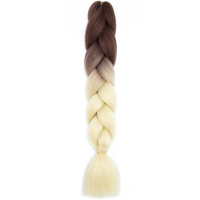 Synthetic Jumbo Braids Hair – 24 Inch Afro Ombre Kanekalon Extensions