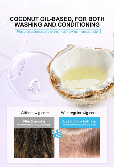 PURC 2-IN-1 Sulfate-Free Wig Shampoo – For Synthetic & Human Hair