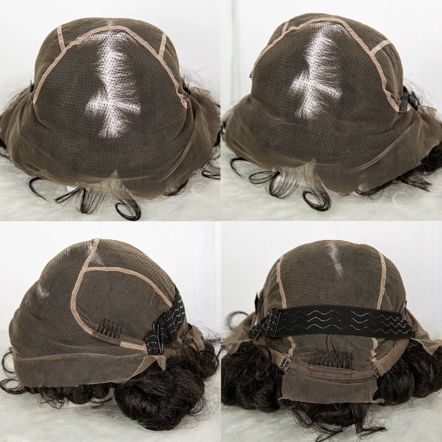 Natural Color 6" Full Lace Braided Wig – Knotless Bantu Braids, Handmade