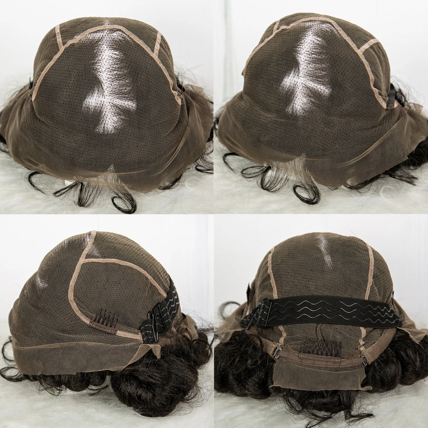 Natural Color 6" Full Lace Braided Wig – Knotless Bantu Braids, Handmade