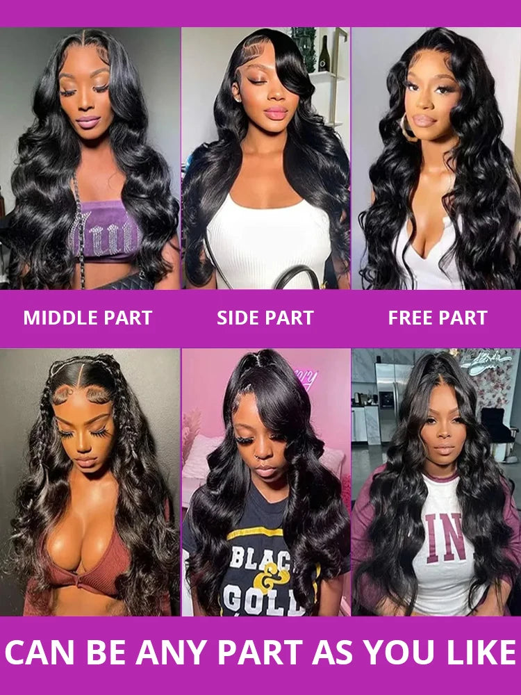 300% Density Body Wave Wig 13x4/13x6/7x5 HD Lace, 40-50 Inch