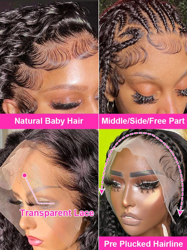 Water Wave HD Lace Frontal Wig – Curly Human Hair