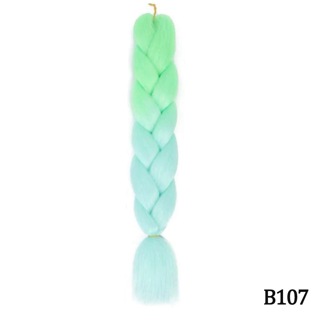 Synthetic Jumbo Braids Hair – 24 Inch Afro Ombre Kanekalon Extensions