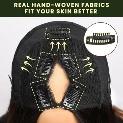 V Part Straight Wig - Brazilian Remy Human Hair Wig