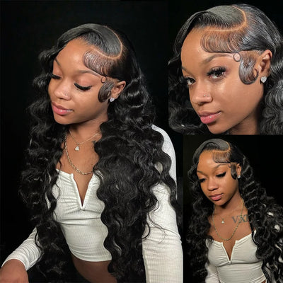 Human Hair Loose Wave Wig – 13x6 HD Lace Front, Water Wave, Curly