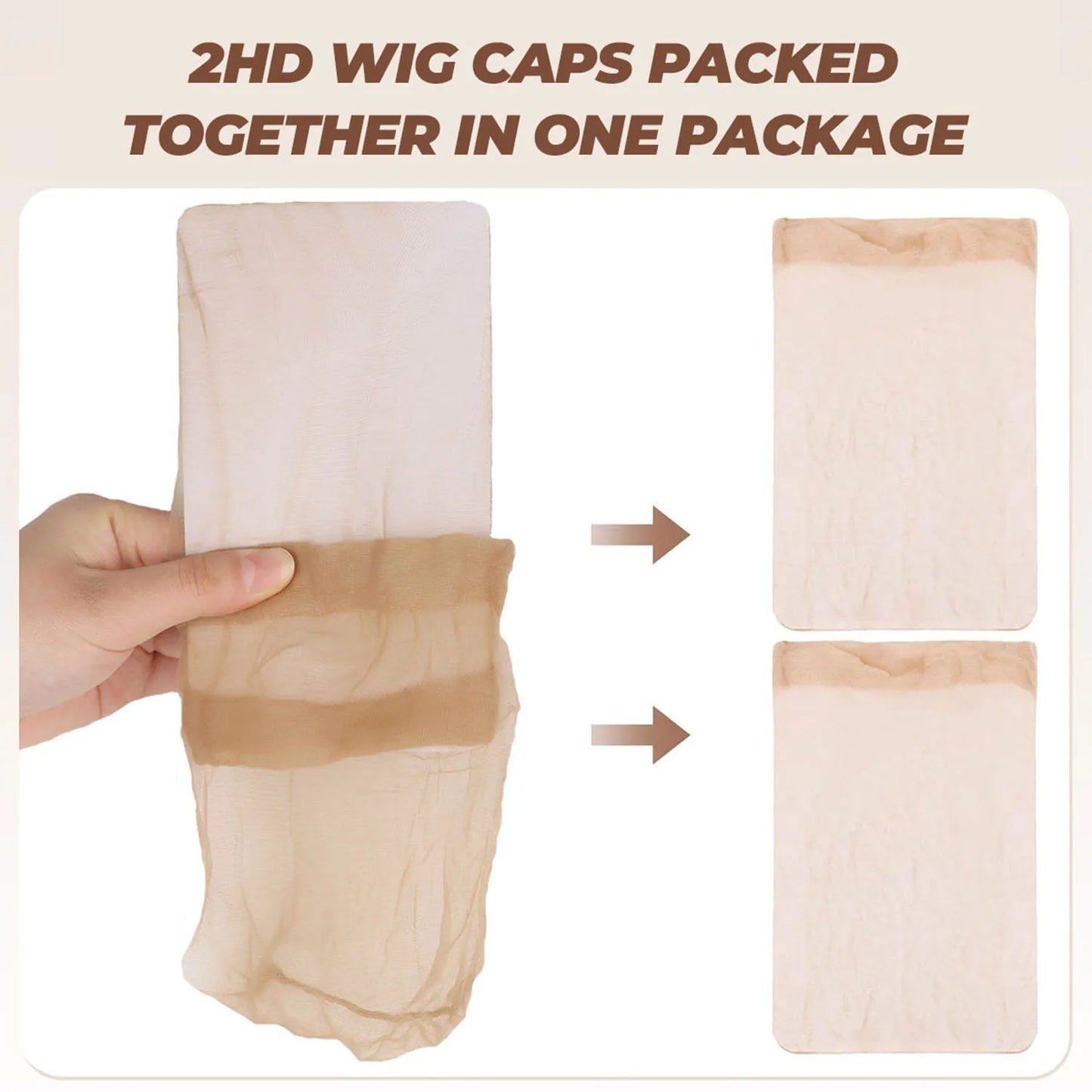 8-20 Pcs Nude Wig Caps – Thin, Transparent, High-Elastic, Breathable