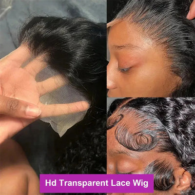 200% Density 13x6 Hd Transparent Loose Deep Wave Lace Frontal Wig Brazilian 40 46 Inch 13x4 360 Curly Lace Front Wigs For Women