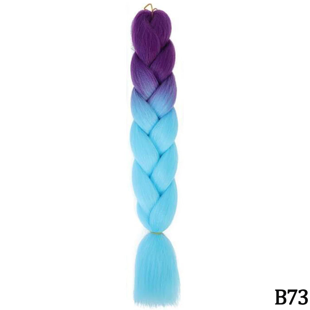 Synthetic Jumbo Braids Hair – 24 Inch Afro Ombre Kanekalon Extensions