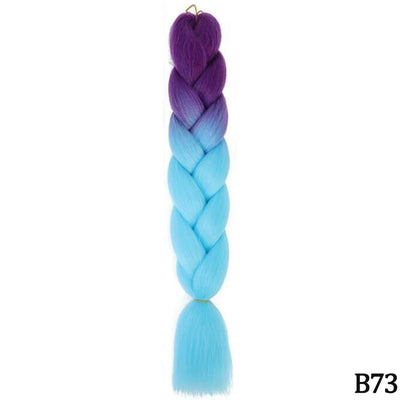 Synthetic Jumbo Braids Hair – 24 Inch Afro Ombre Kanekalon Extensions