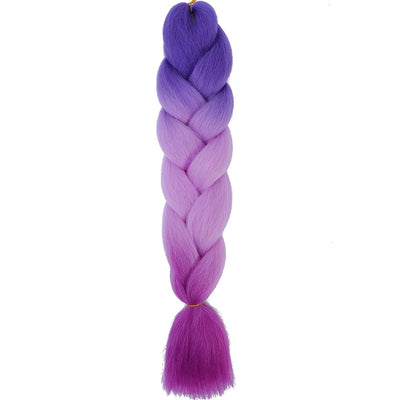 Synthetic Jumbo Braids Hair – 24 Inch Afro Ombre Kanekalon Extensions