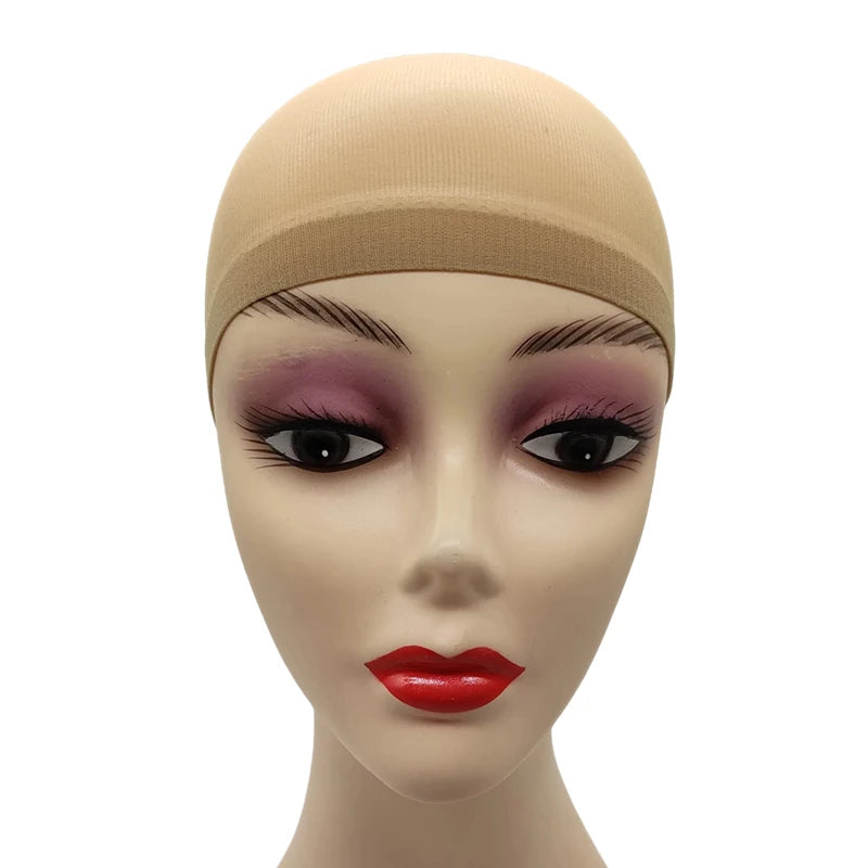 2pcs Stocking Wig Caps – Black & Brown Stretch Mesh Hair Nets